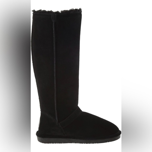 BEARPAW Women's Black Suede Knee-High Boots - Picture 5 of 10